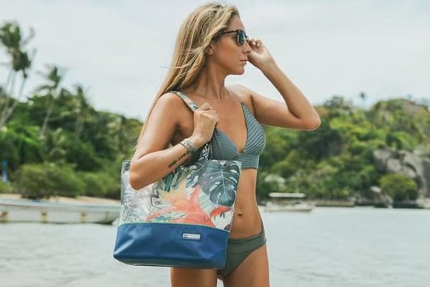 กระเป๋าเป้กันน้ำ FEELFREE TROPICAL TOTE สี Botanic Green_3